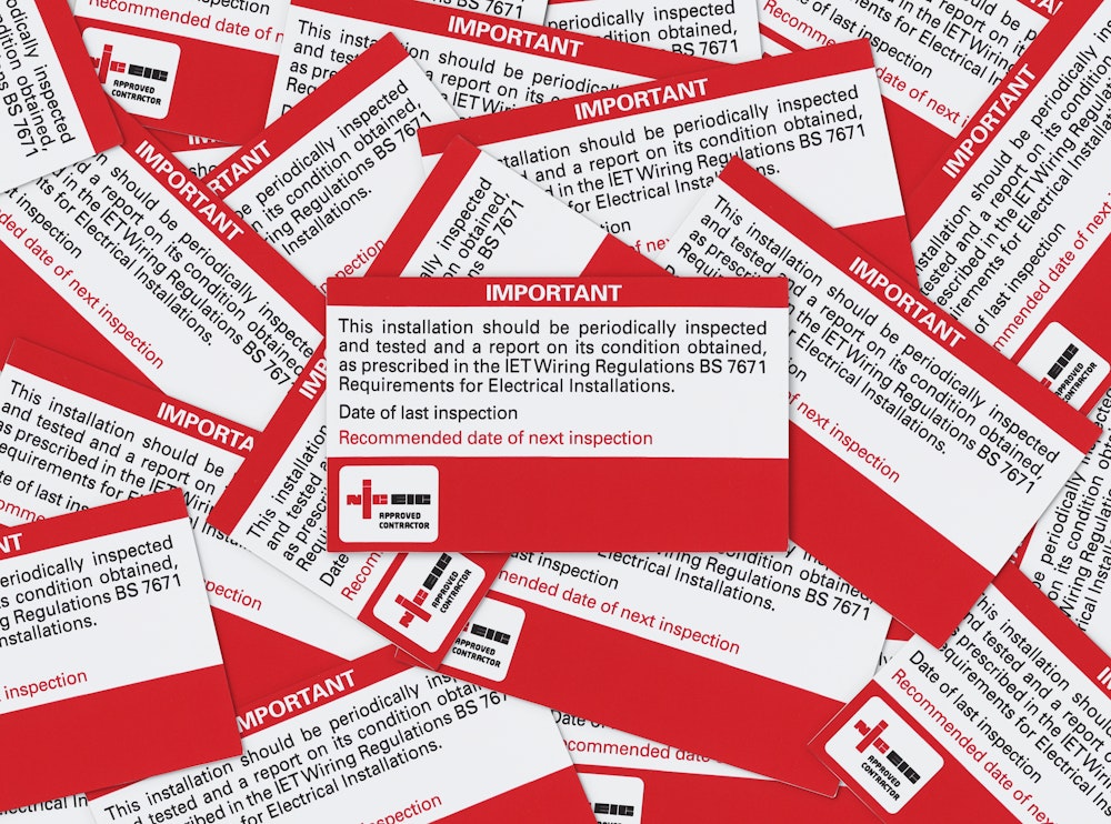 Periodic Inspection and Test Labels (Reg 514.12.1), Approved Contractor