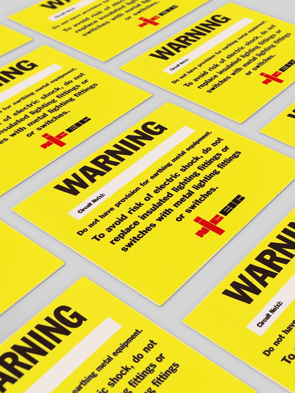 Missing Circuit Protective Conductor Warning Labels, Approved Contractor and Domestic Installer