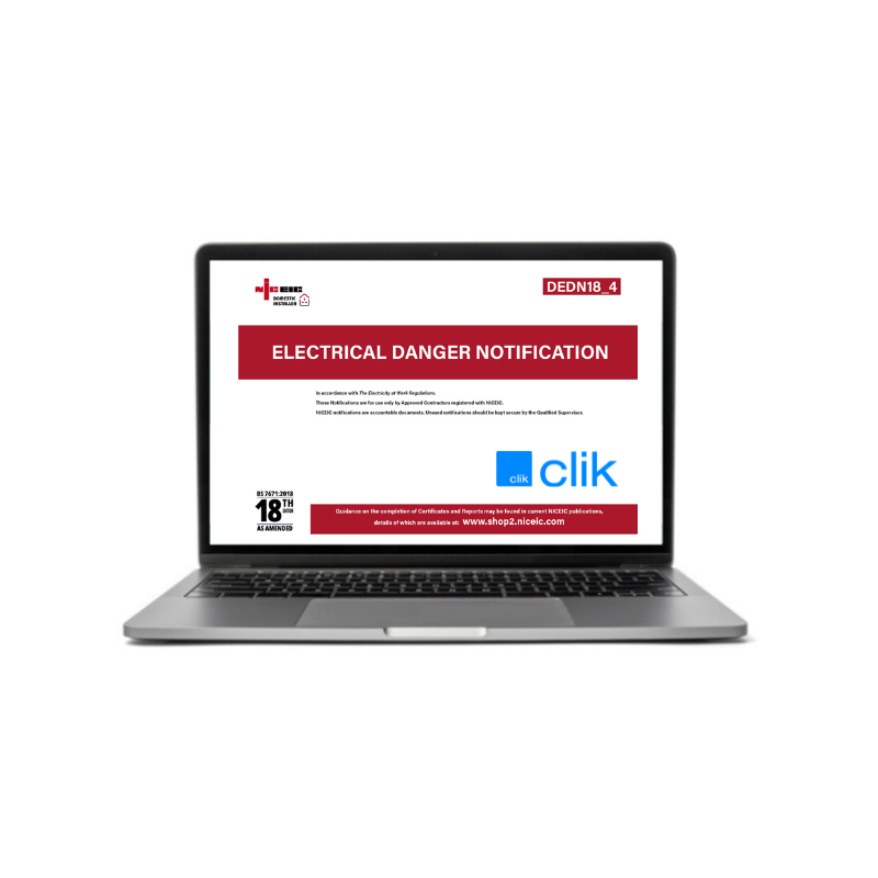 Electrical Danger Notification 18.4, Clik, Domestic Installer