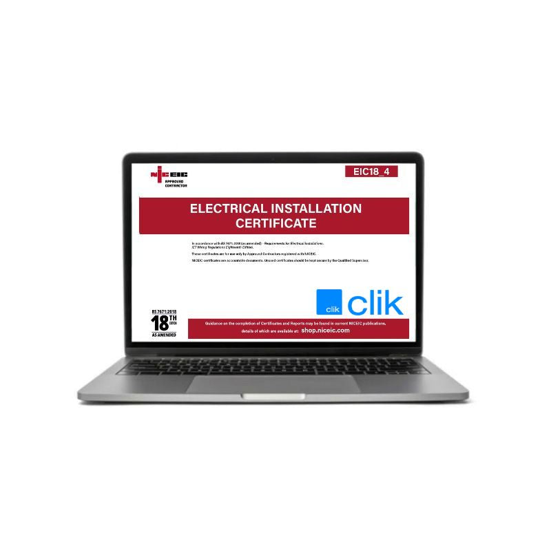 Electrical Installation Certificate 18.4, Clik, Approved Contractor