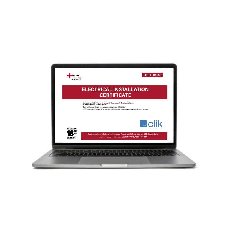 Electrical Installation Certificate 18.3, Clik, Domestic Installer