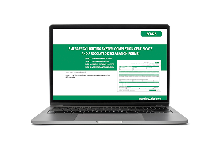 Emergency Lighting System Completion Certificate and Associated Declaration Forms, Clik, Available to all
