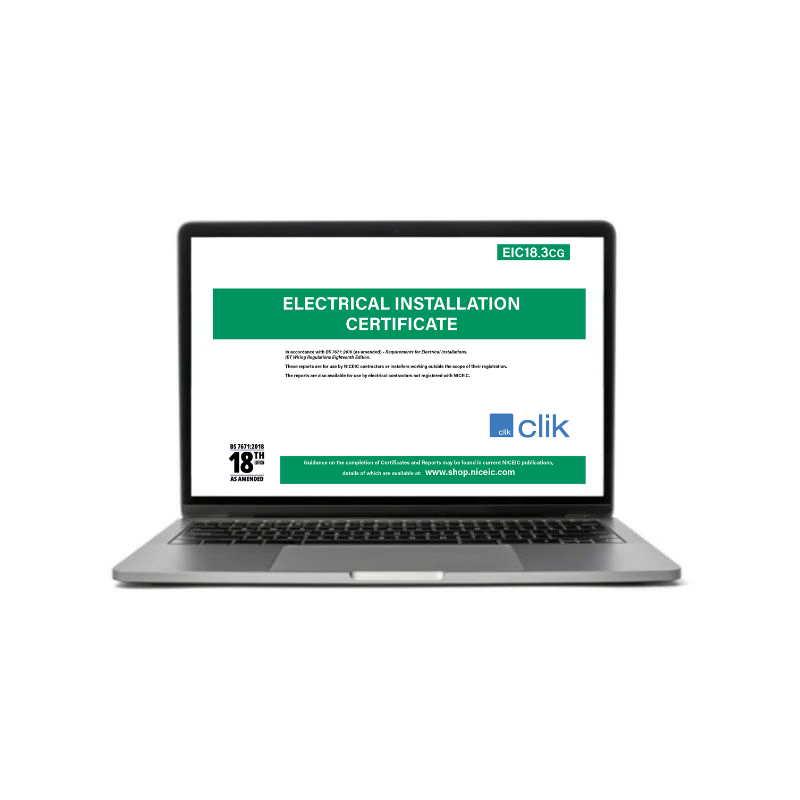 Electrical Installation Certificate 18.3, Clik, Available to all