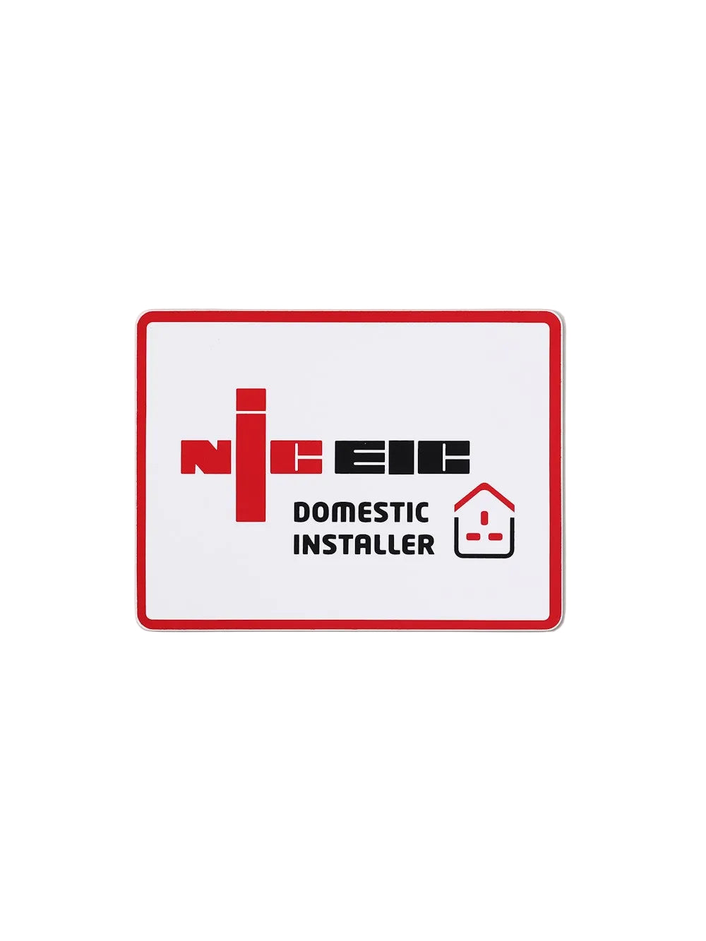 NICEIC Domestic Installer Vehicle Sticker, White