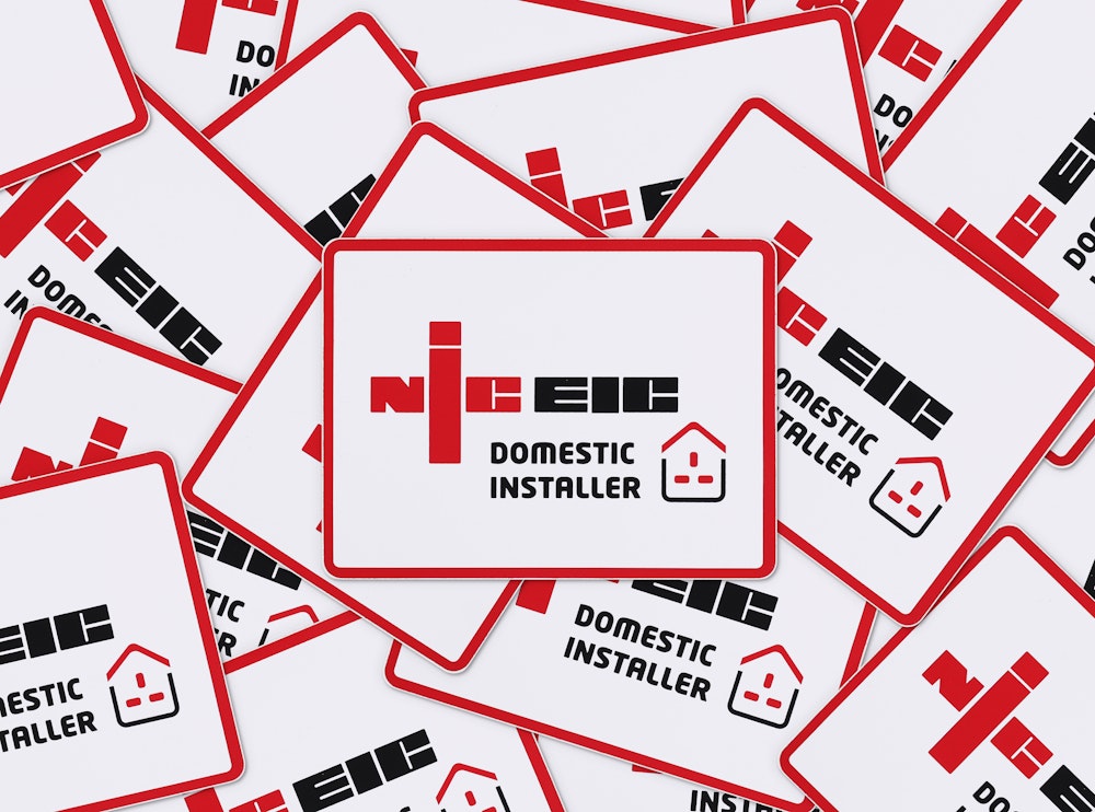NICEIC Domestic Installer Vehicle Sticker, White