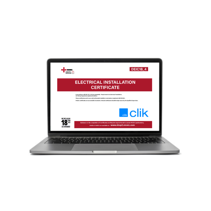 Electrical Installation Certificate 18.4, Clik, Domestic Installer