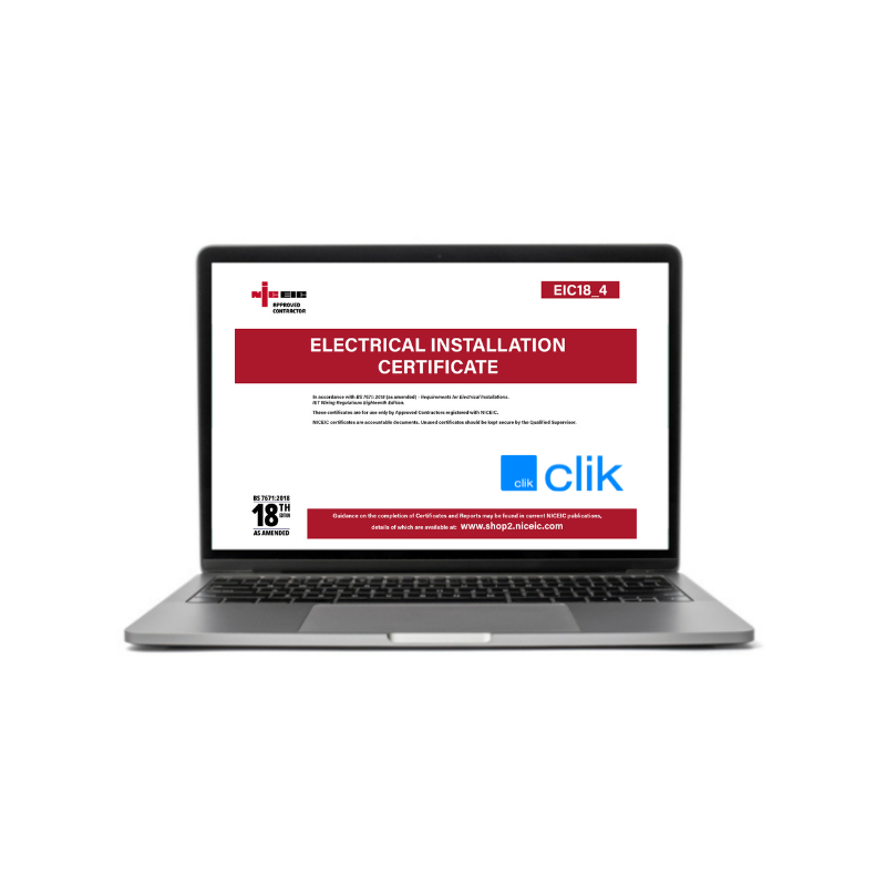 Electrical Installation Certificate 18.4, Clik, Approved Contractor