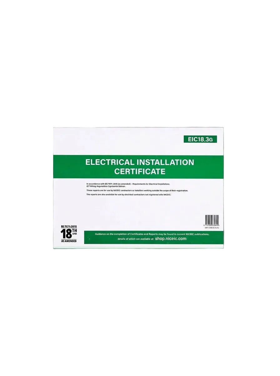 Electrical Installation Certificate 18.3, Available to all