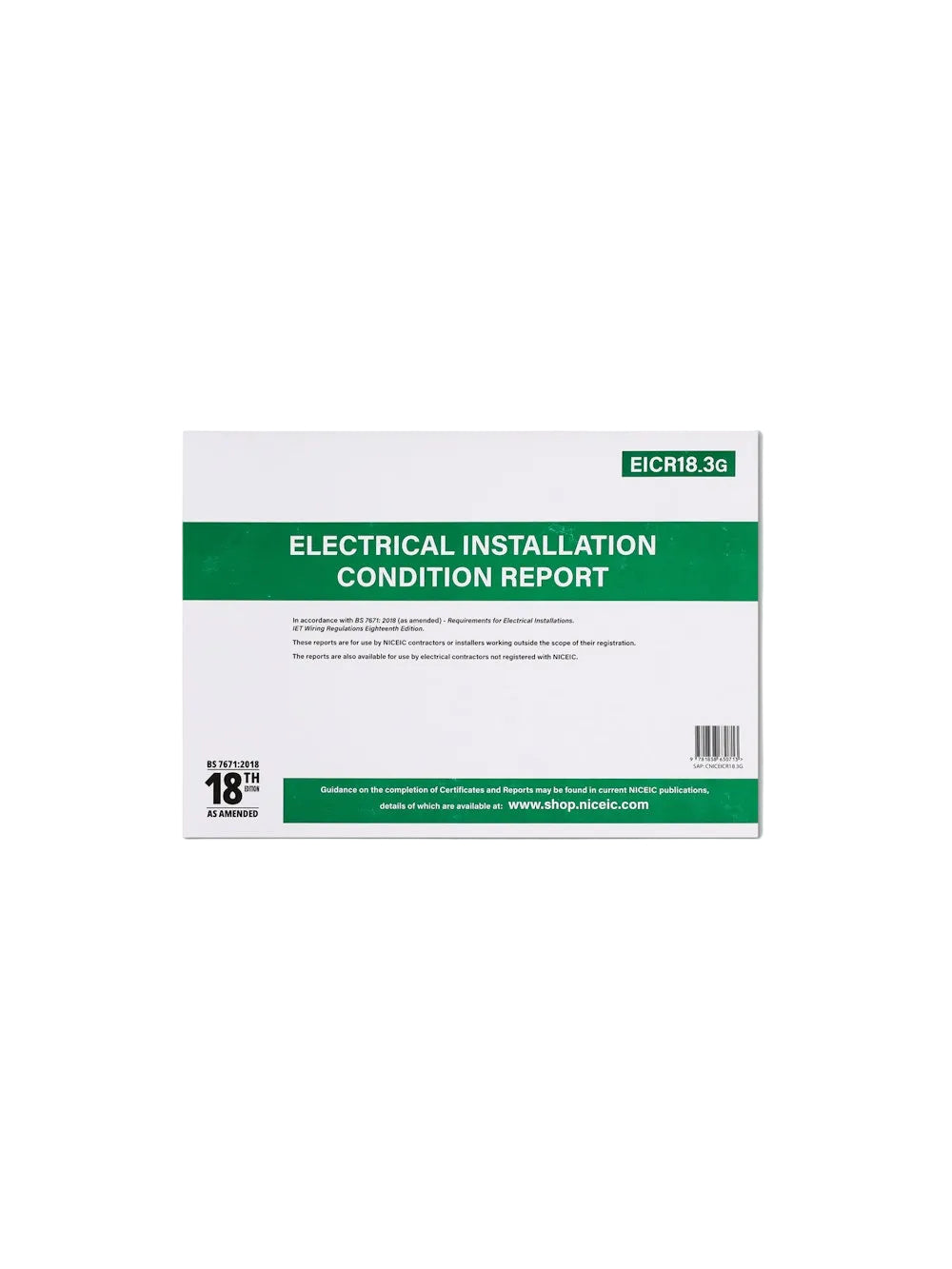 Electrical Installation Condition Report 18.3, Available to all