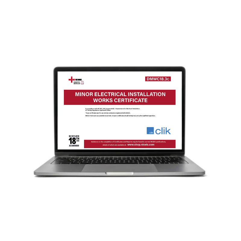 Minor Electrical Installation Works Certificate 18.3, Clik, Domestic Installer