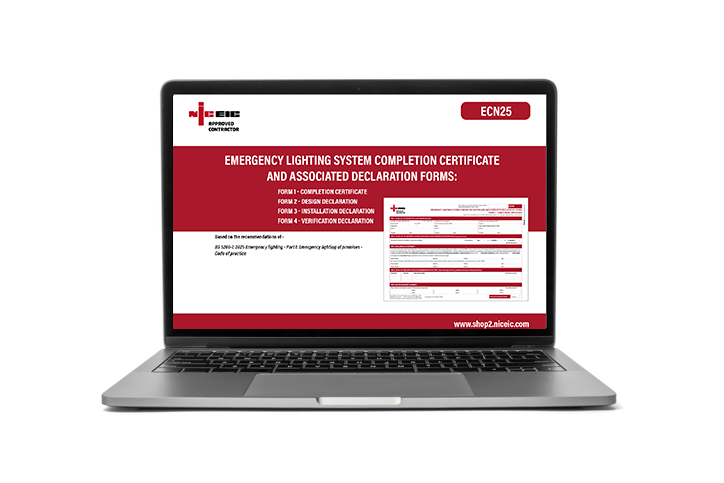 Emergency Lighting System Completion Certificate and Associated Declaration Forms, Clik, Approved Contractor