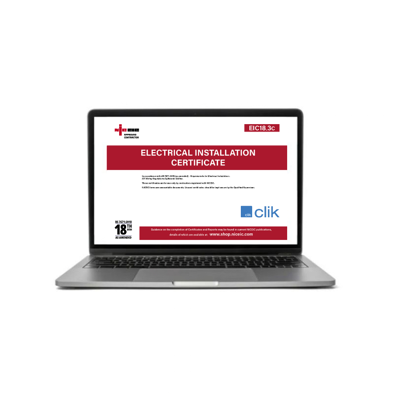 Electrical Installation Certificate 18.3, Clik, Approved Contractor