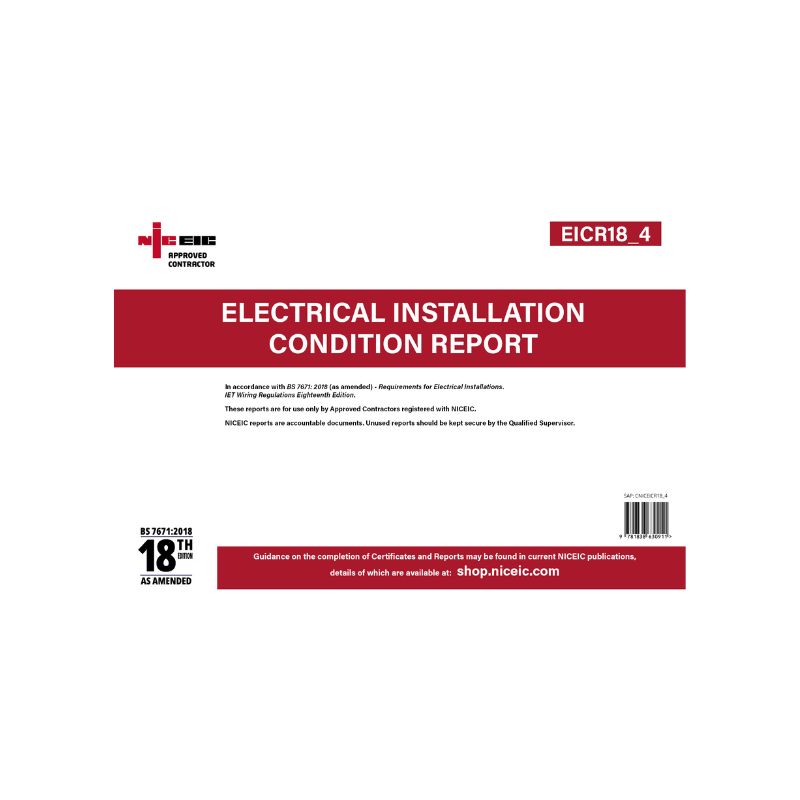 Electrical Installation Condition Report 18.4, Approved Contractor