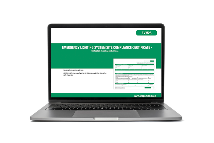 Emergency Lighting System Compliance Certificate - Verification of Existing Installations, Clik, Available to all