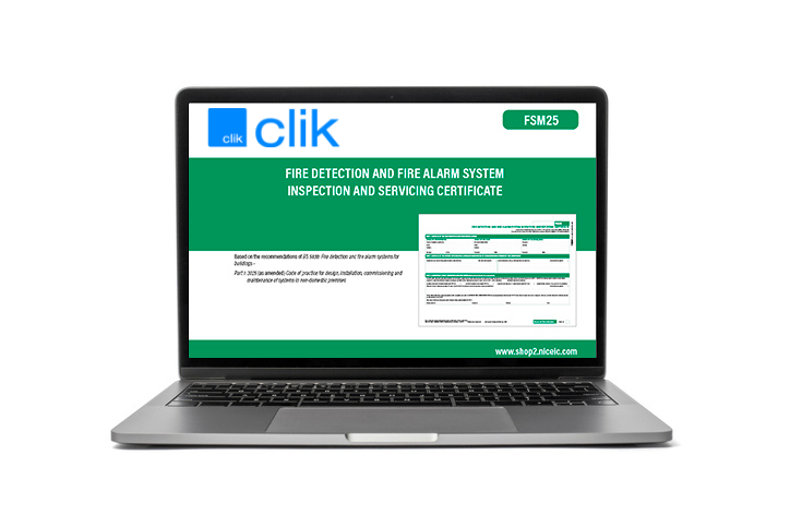 Fire Detection and Fire Alarm System Inspection and Servicing Certificate for Non-domestic Premises, Clik, Available to all