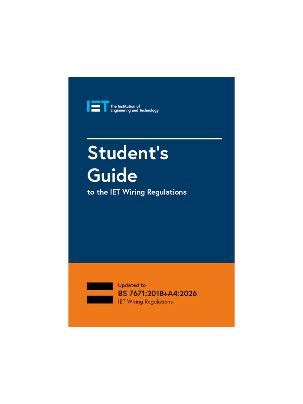 Book cover of 'Student's Guide to the IET Wiring Regulations' by The Institution of Engineering and Technology.